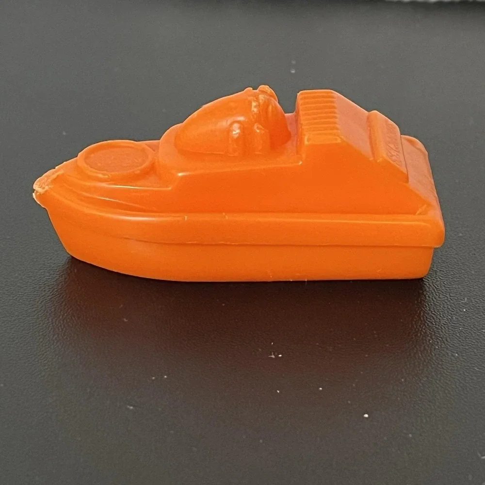 1993 Little Caesars Pizza Meal Prize Orange Boat SS CAESARS Diving Water Toy VTG